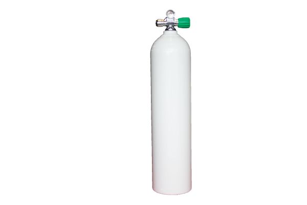 Aluminiumflasche 1,5 L -80 cf mit Mono Ventil EU Nitrox M26 LINKS und Blindstopfen